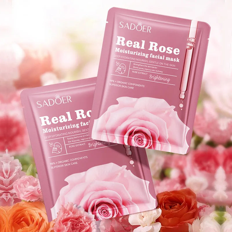 10pcs Fruit Floral Fragrance Face Mask Moisturizing Firming Hydrating Chamomile Blueberry Facial Masks For Face Skin Care