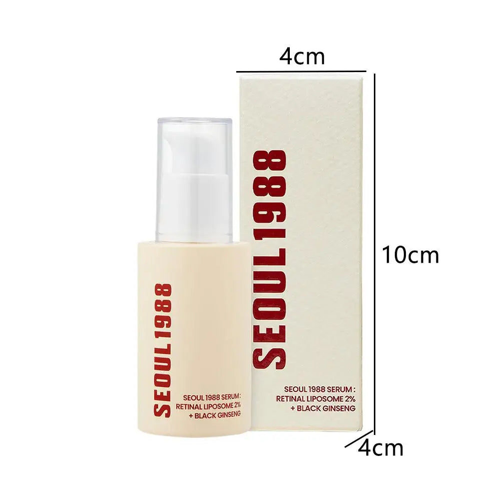 Seoul 1988 Retinol Face Care Serum With Black Ginseng Niacinamide Vitamin C Long-lasting Moisturizing Firming Ampoule Skin Care