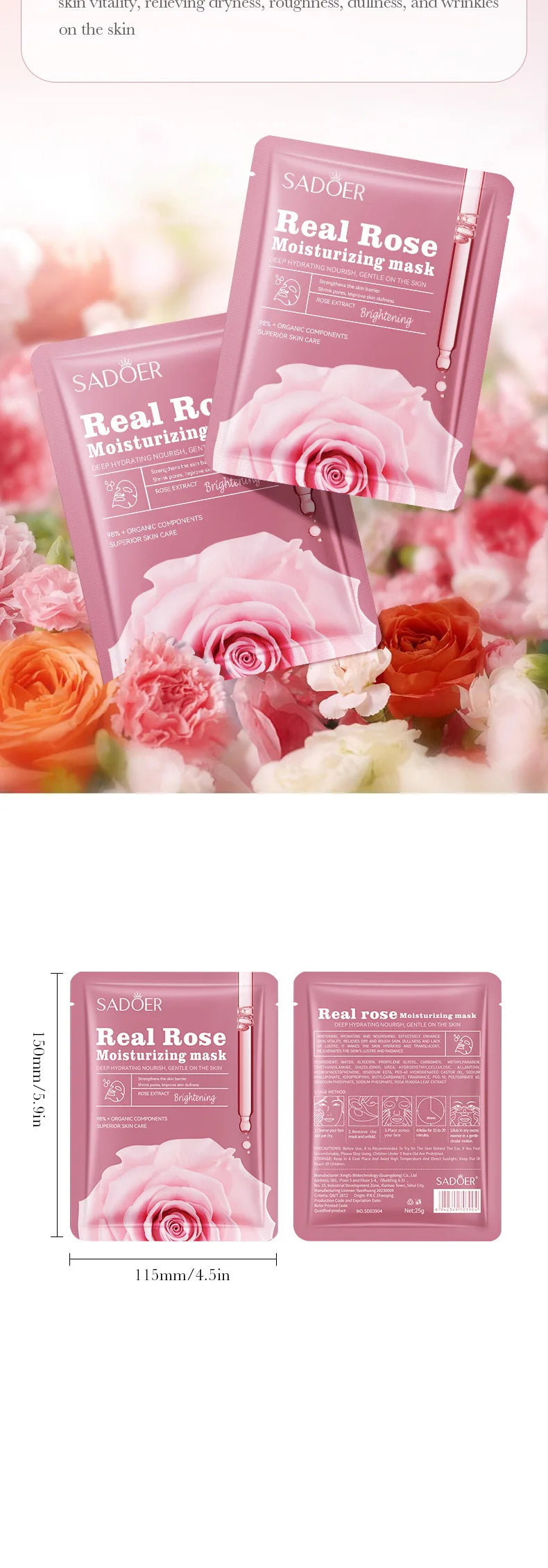 10pcs Fruit Floral Fragrance Face Mask Moisturizing Firming Hydrating Chamomile Blueberry Facial Masks For Face Skin Care