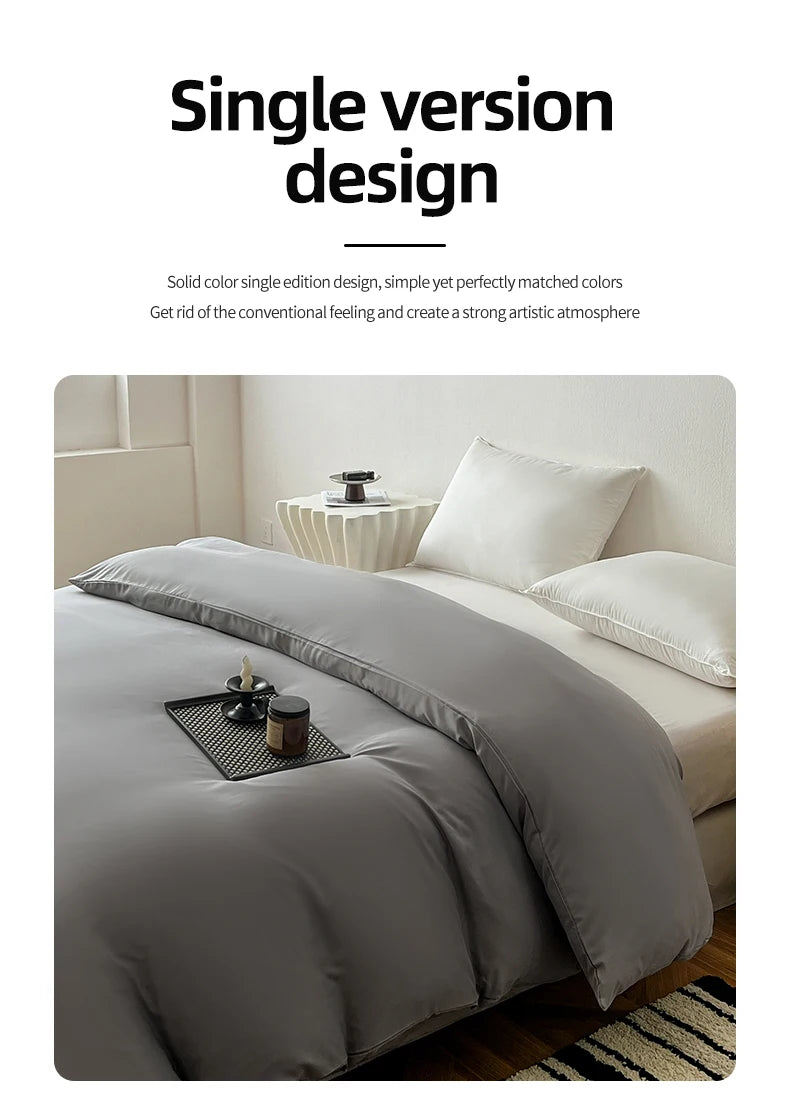 Ins Style Solid Color Duvet Cover Washed Bedclothes Comforter Cover Soft Bedding Quilt Covers 150x200cm / 200x230cm / 220x240cm
