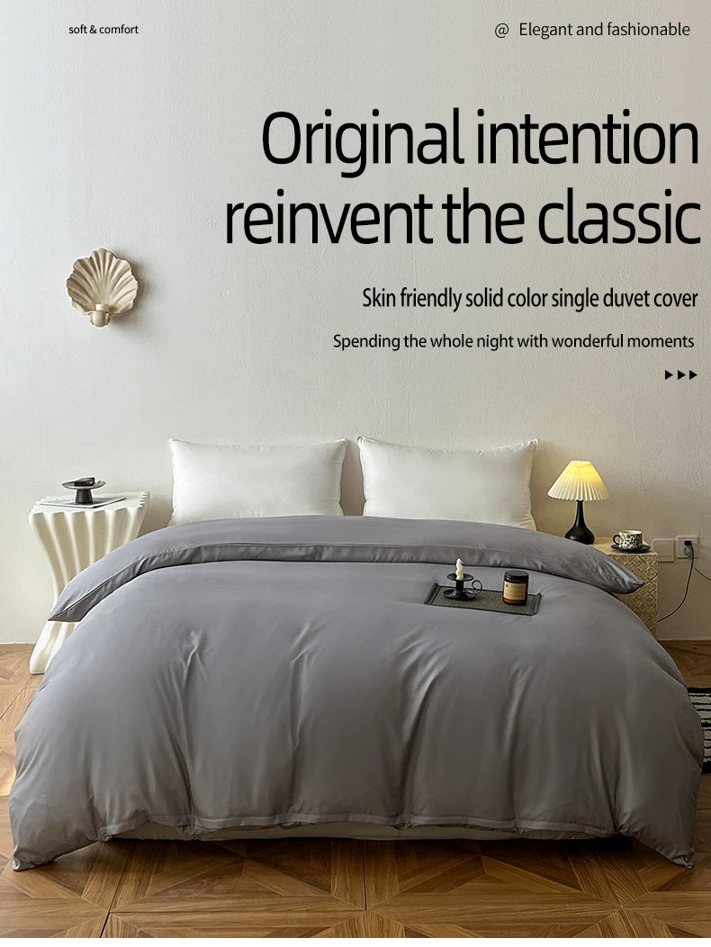 Ins Style Solid Color Duvet Cover Washed Bedclothes Comforter Cover Soft Bedding Quilt Covers 150x200cm / 200x230cm / 220x240cm