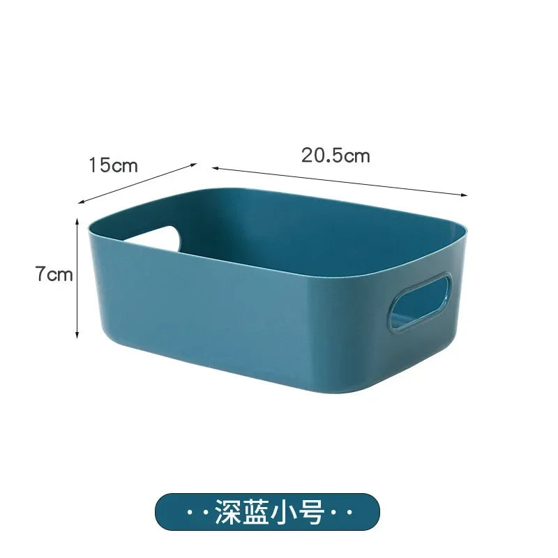 Foldable Storage Boxes Student Desktop Collapsible Crate Organizer Tape Stationery Cosmetic Rack Folding Storage Basket 1PC
