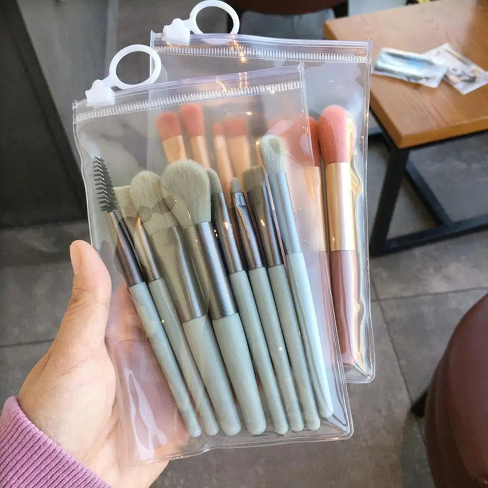 8Pcs/lot Mini Make-up Brush Set Ins Portable Travel Makeup Brush Eye Shadow Foundation Refresh Hand Soft Hair Beauty Tool